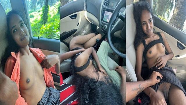 Slim Horny Mallu GF Passionate Car Fuck Captured