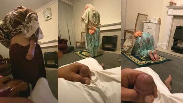 Muslim Hot Wife Doing Namaz Husband Jerking Hard Sex