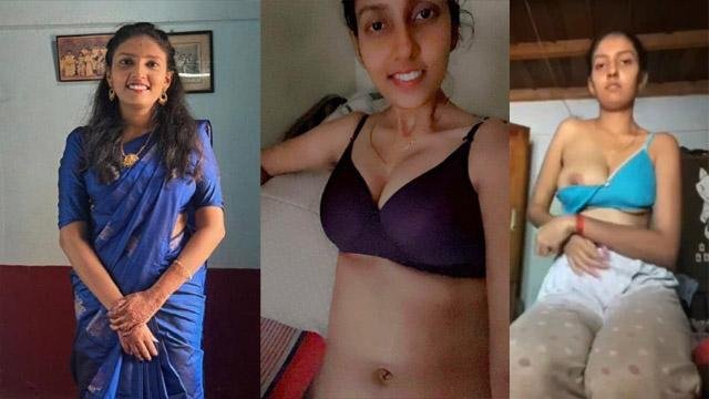 Hot Mallu Slim Girl Showing Big Tits Saree Nude